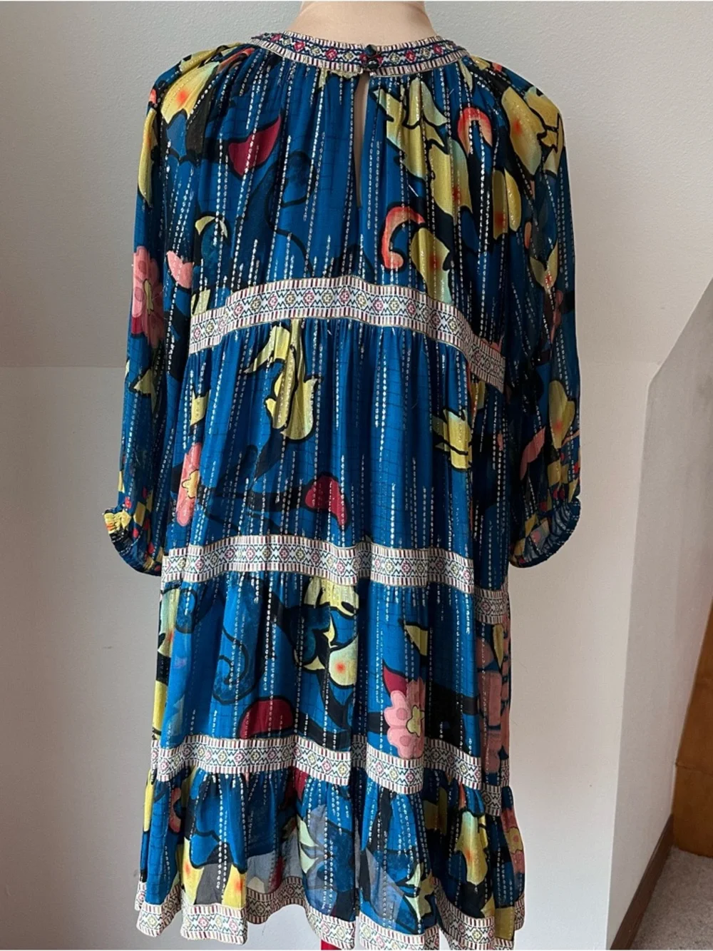 Anthropologie Verb Pallavi Singhee Eulalia Dress Size 6 Boho Art to Wear - Picture 8 of 11